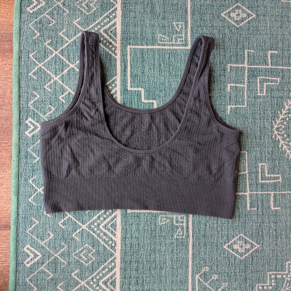 BOODY Ribbed Gray Sports Bra - Picture 2 of 3